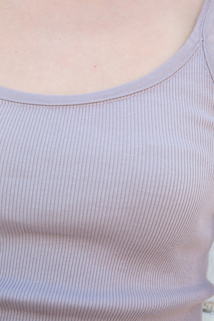 Beyonca Long Tank | Pastel Purple / Regular Fit