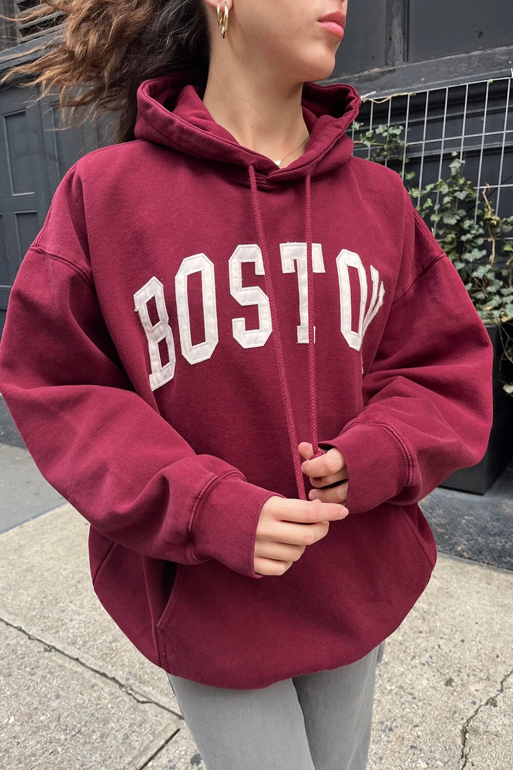 maroon / Oversized Fit