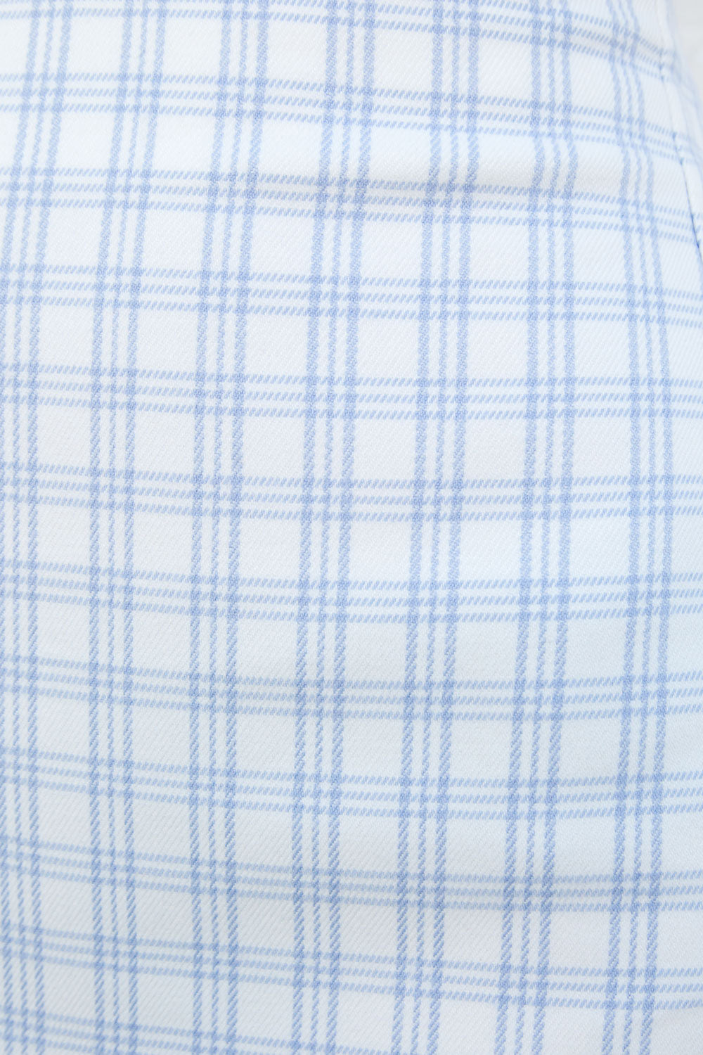 White and Light Blue Plaid / XS/S