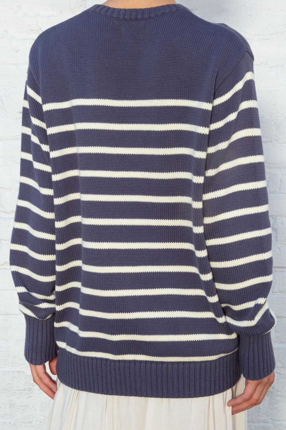 Faded Navy White Stripes / Oversized Fit