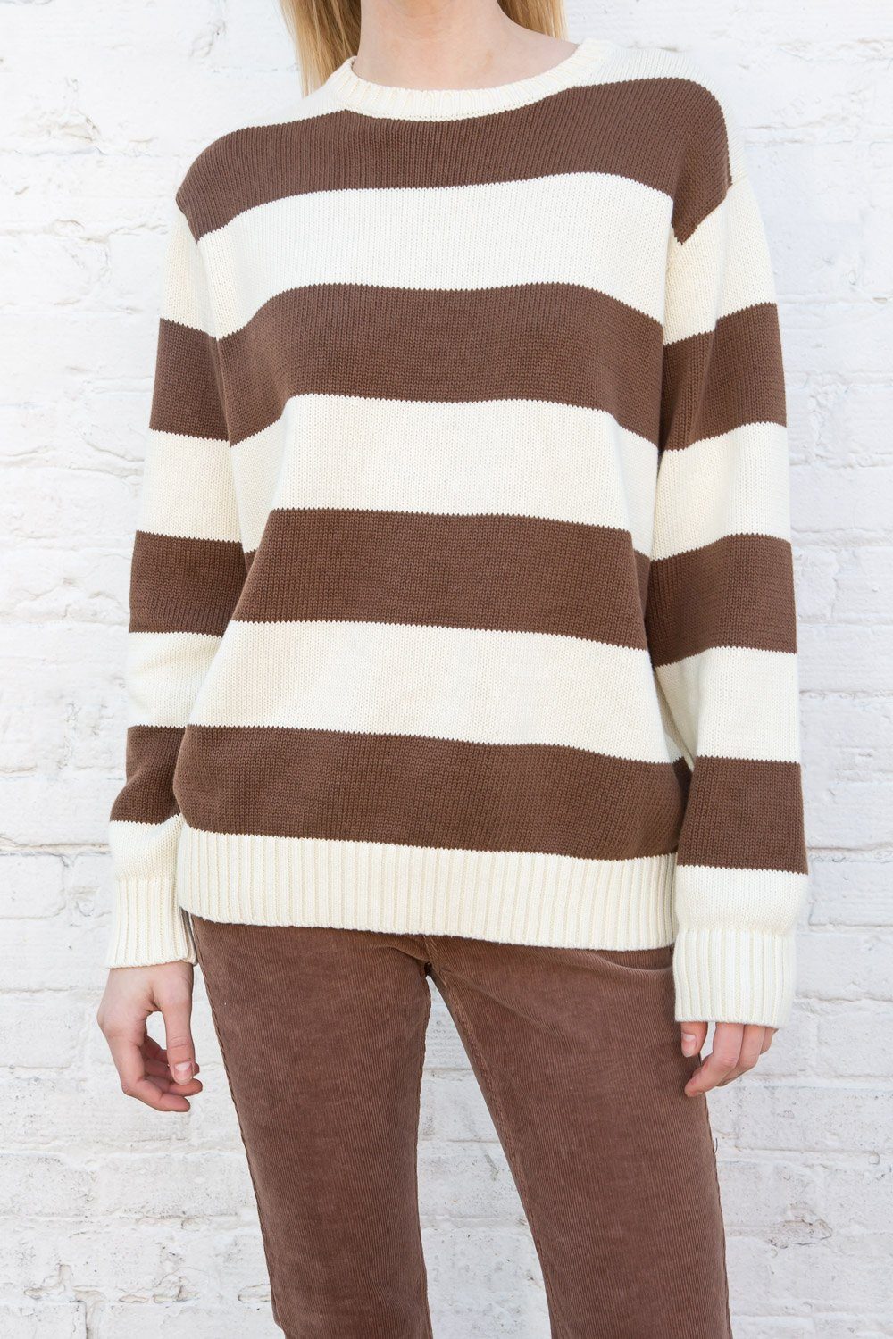 Brown Cream Stripes / Oversized Fit