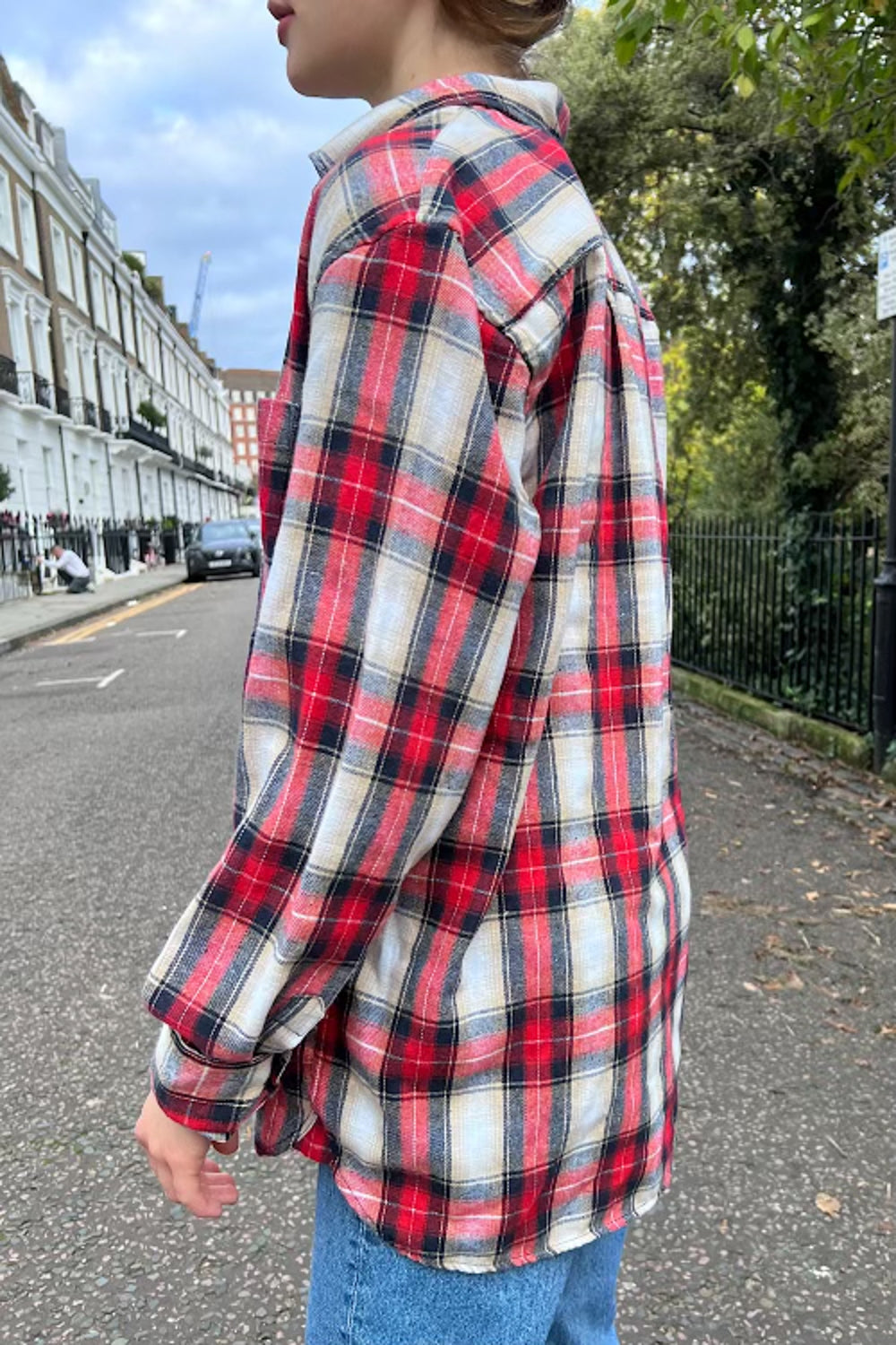 Red Navy Ivory Plaid / S/M