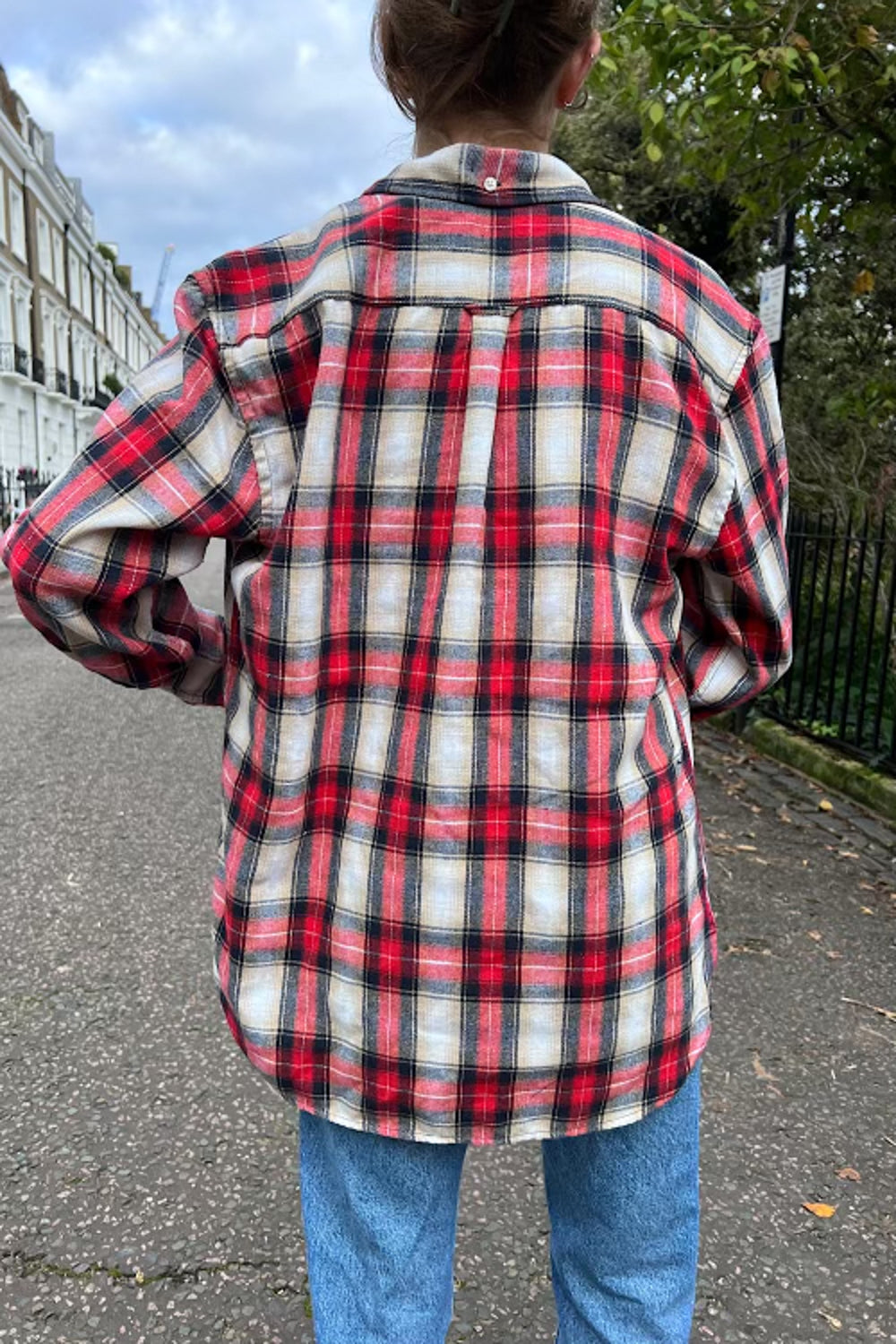 Red Navy Ivory Plaid / S/M