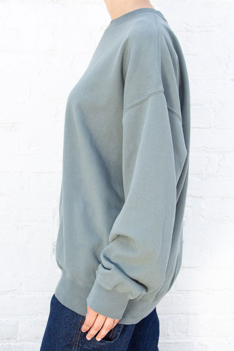 Erica Oversized Sweatshirt | Dark Sage Green / Oversized Fit