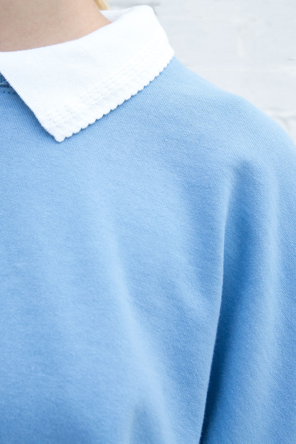 Erica Collar Sweatshirt | Light Blue / Oversized Fit