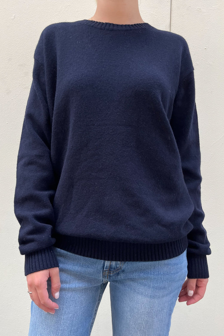 Martha Heavy Wool Sweater | Navy Blue / Regular Fit