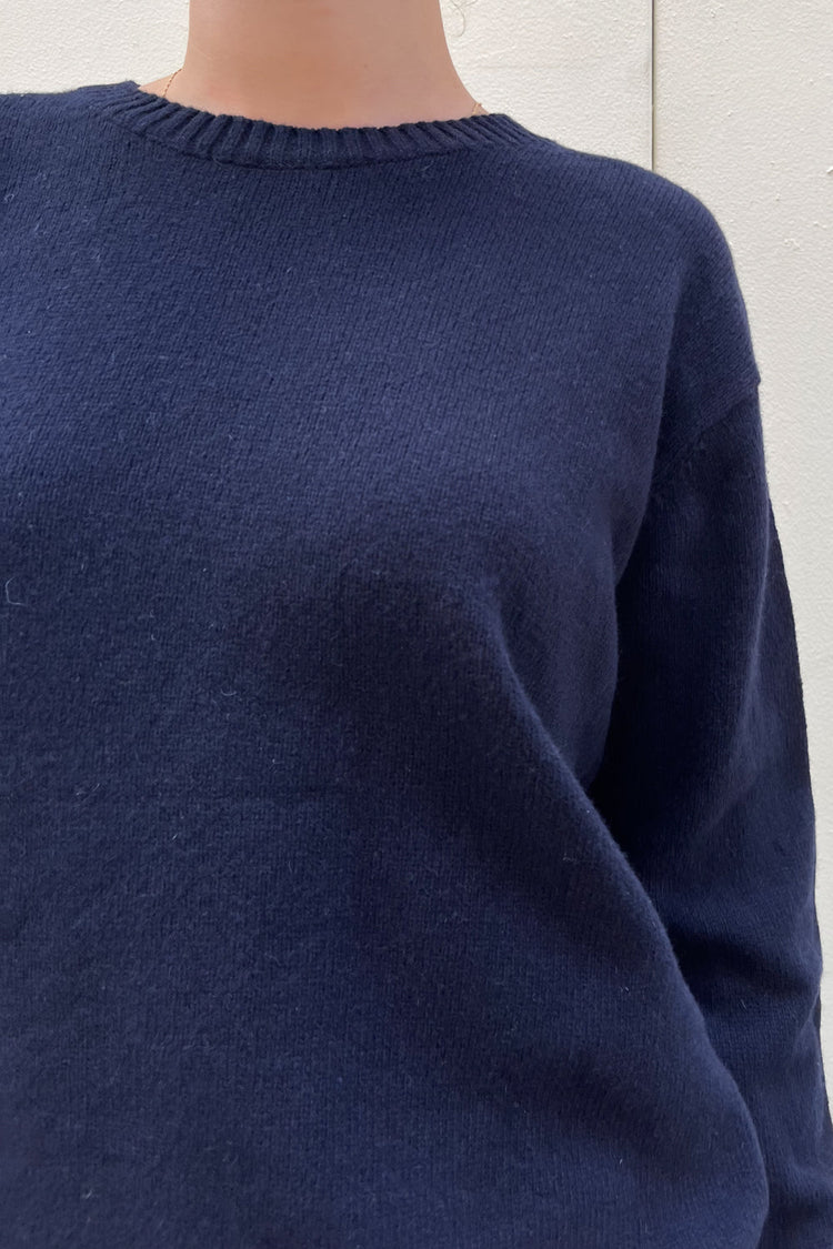 Martha Heavy Wool Sweater | Navy Blue / Regular Fit