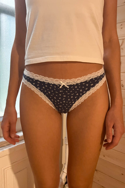 faded navy with white floral / XS/S