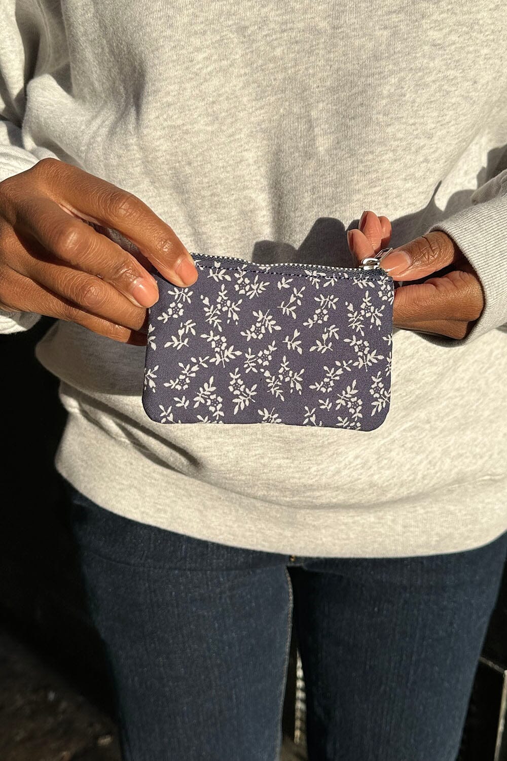 Faded Navy With White Floral