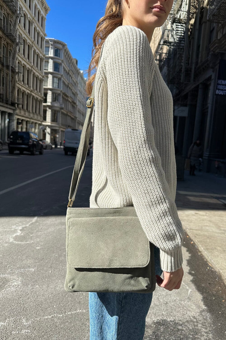 Suede Purse | Olive