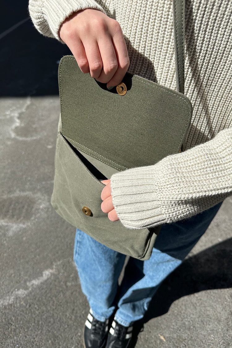 Suede Purse | Olive