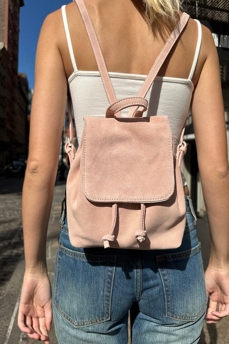 Suede store mini backpack