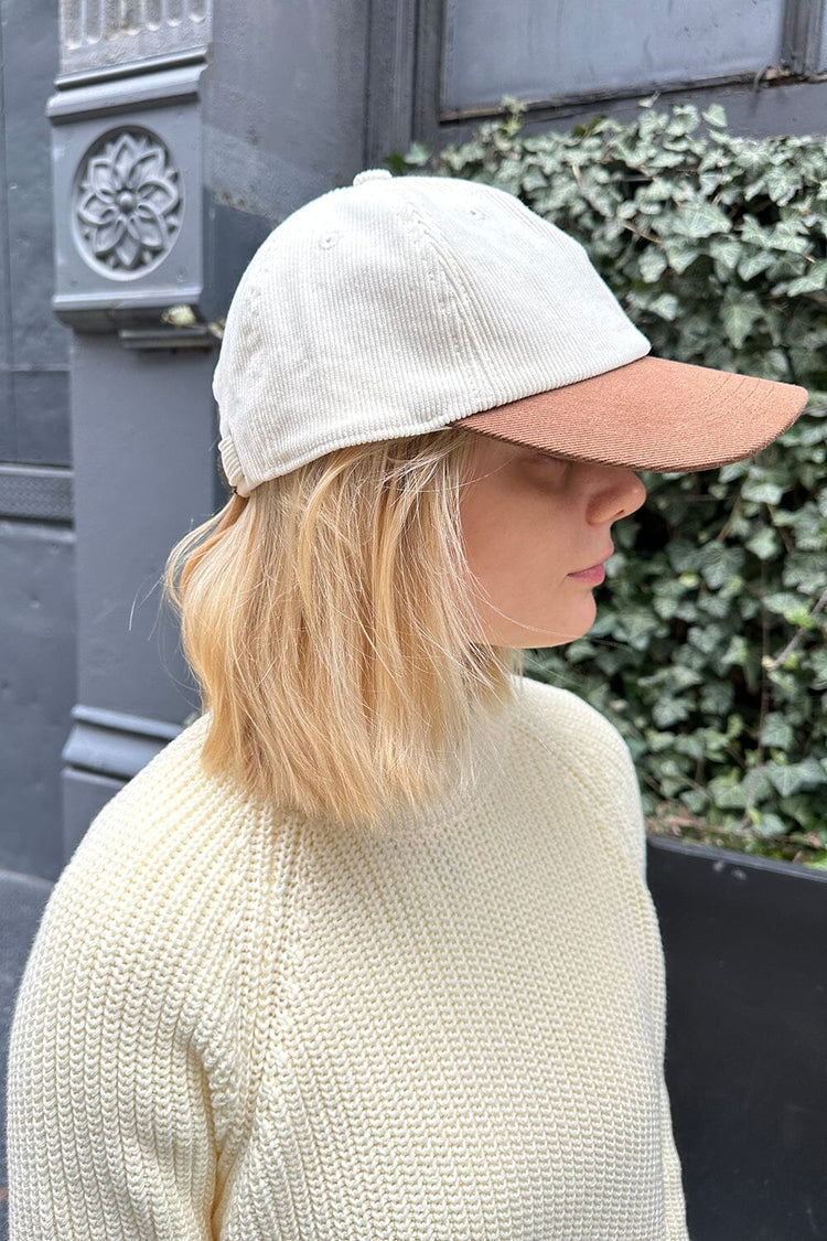 Katherine Corduroy Cap | Ivory