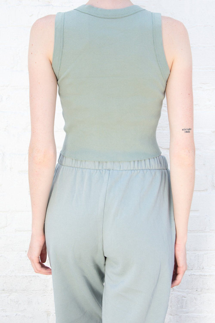 Connor Tank | Dark Sage Green / S