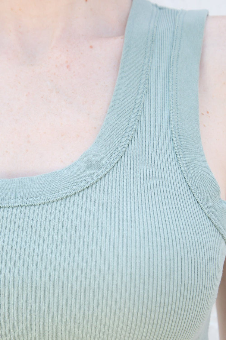 Connor Tank | Dark Sage Green / S