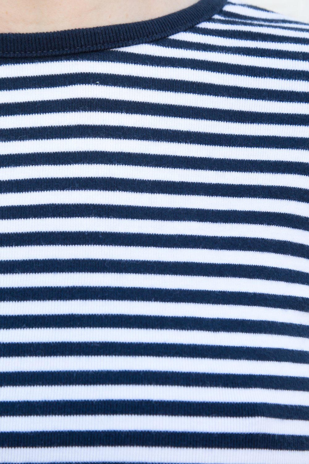 Navy Blue White Stripes / S