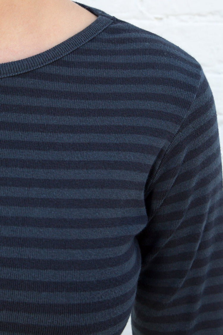 Navy Blue And Black Stripes / S