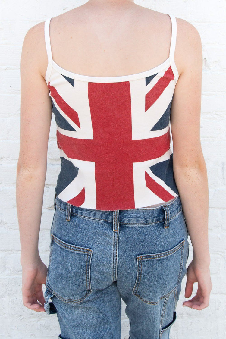 Skylar Union Jack Flag Tank | Cropped Fit