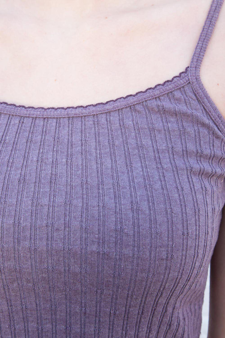 Skylar Ribbed Tank | Deep Purple / XS/S