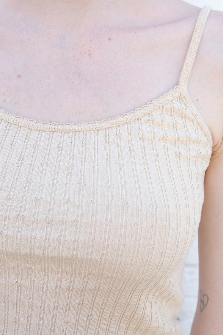 Skylar Ribbed Tank | Light Sand / XS/S