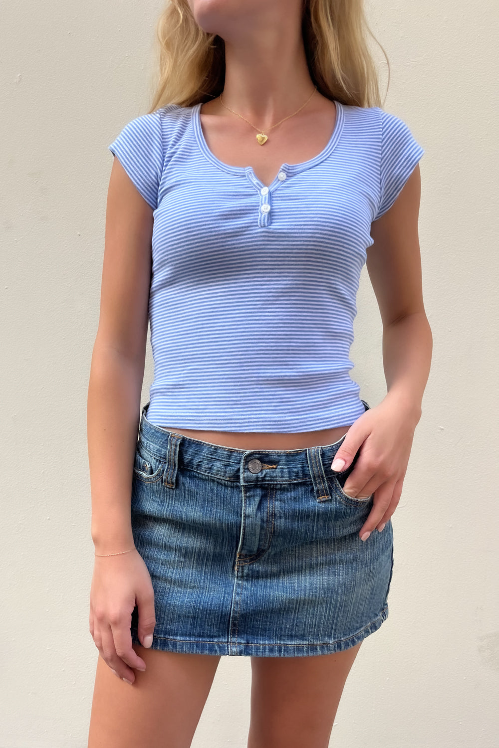 Light Blue and White Stripes / XS/S